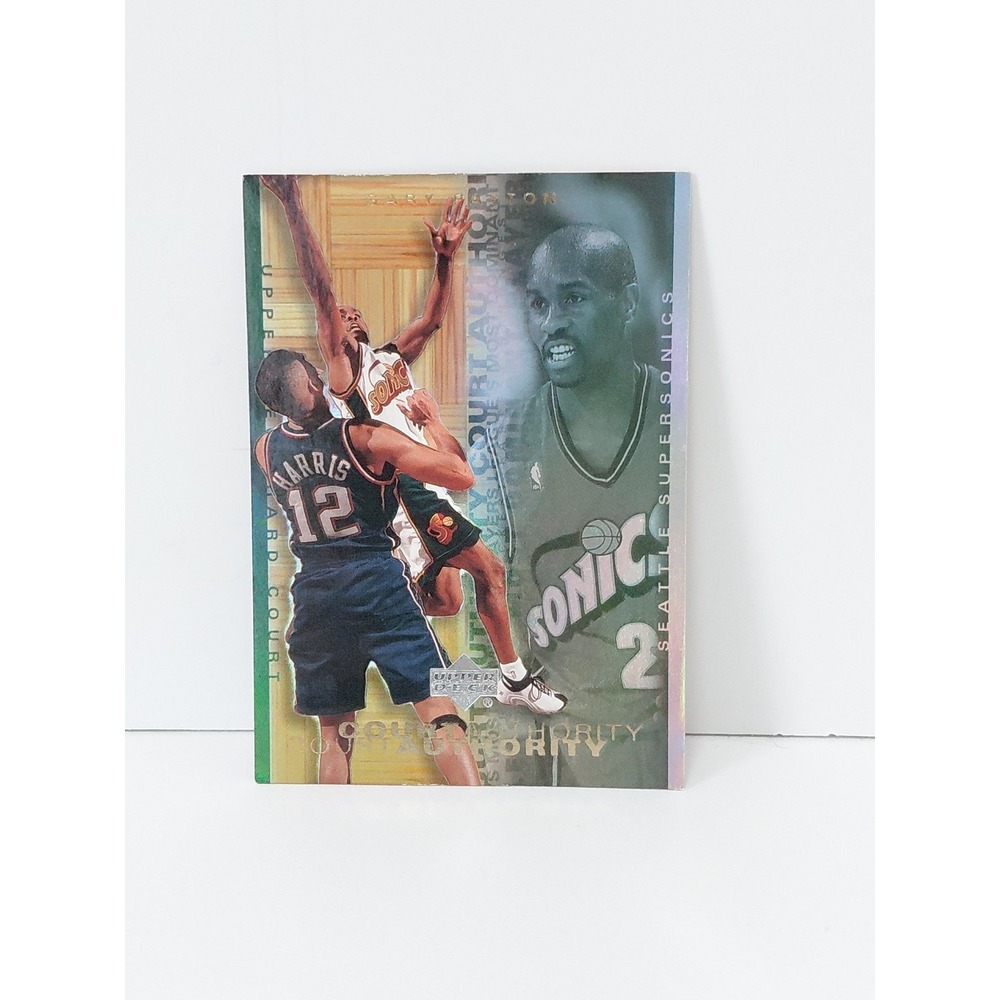 GARY PAYTON HARD COURT COURT AUTHORITY REFRACTOR RARE SP SEATTLE SUPERSONICS